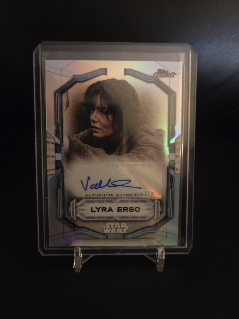 Topps Finest Star Wars Lyra Erso Rogue One Autograph Holo Card